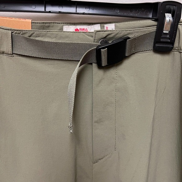 COPY - NWT Fjallraven Men's Green High Coast Hike Trouser Pants Belted Green Ou… - Picture 2 of 10